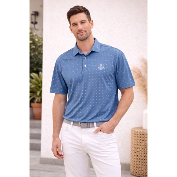 FootJoy Other - FootJoy FJ Golf Polo Shirt Mens Large Blue Geometric Print Performance Stretch‎